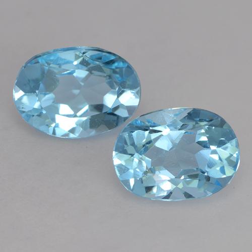 Swiss Blue Topaz Gem - 1ct Oval Facet (ID: 531498)