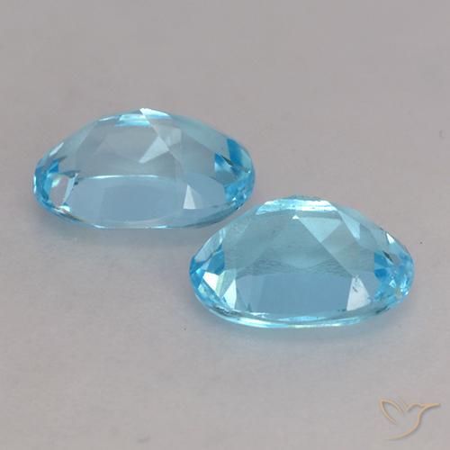 Topaz Gemstones in 7 x 5 mm (calibrated) Size for Sale, Topaz Stones in Swiss Blue Color