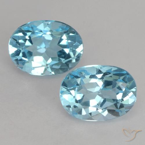 2.46ctw Natural Swiss Blue Topaz, Oval, VVS-VS