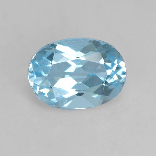 Небесно Голубой Топаз Камень - 1.2ct Фасетный Овал (ID: 531556)