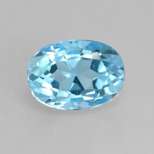 Deep Maya Blue Топаз Камень - 1.3ct Фасетный Овал (ID: 531557)