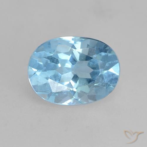 1.24ct Natural Swiss Blue Topaz, Oval, VVS-VS, Photo A