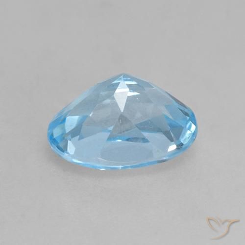 Topaz Gemstone in 7.3 x 5.4 mm Size for Sale, Topaz Stone in Swiss Blue Color