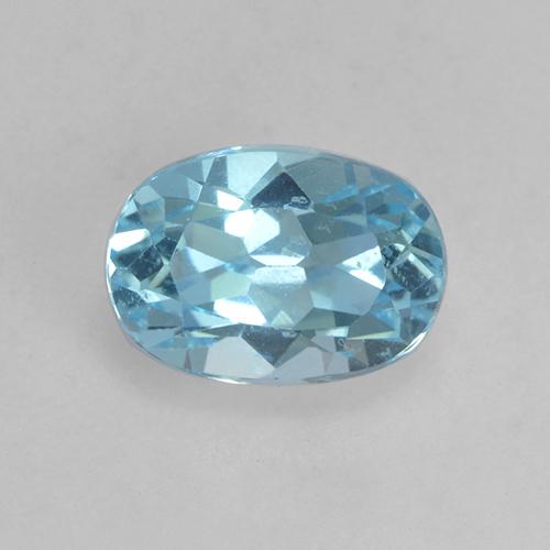Swiss Blue Topaz Gem - 1.2ct Oval Facet (ID: 531560)