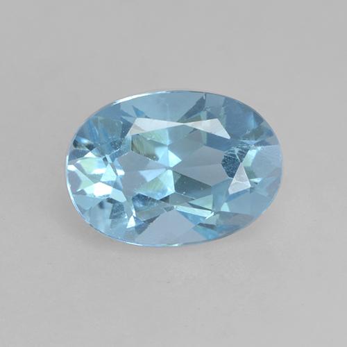 Свисс-Блю Топаз Камень - 1.2ct Фасетный Овал (ID: 531561)