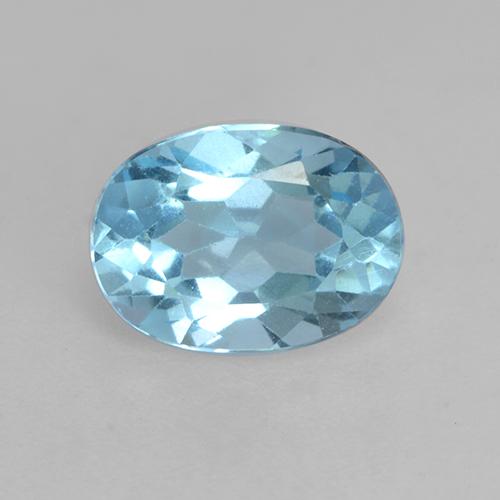 Свисс-Блю Топаз Камень - 1.1ct Фасетный Овал (ID: 531566)