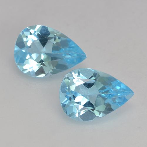 Azul Suizo Topacio Gema - 0.7ct Corte en forma de pera (ID: 531890)