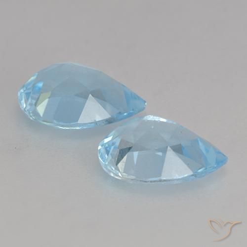 Topaz Gemstones in 7.3 x 5.3 mm Size for Sale, Topaz Stones in Sky Blue Color