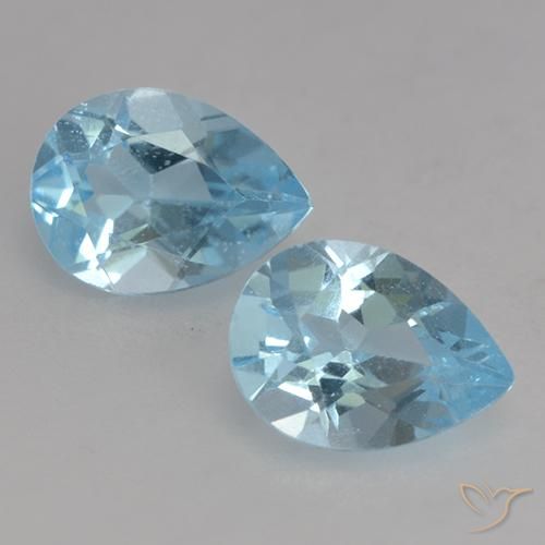 1.76ctw Natural Sky Blue Topaz, Pear Shape, VS