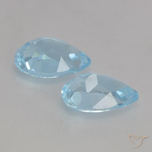 Topaz Gemstones in 7 x 5 mm (calibrated) Size for Sale, Topaz Stones in Sky Blue Color