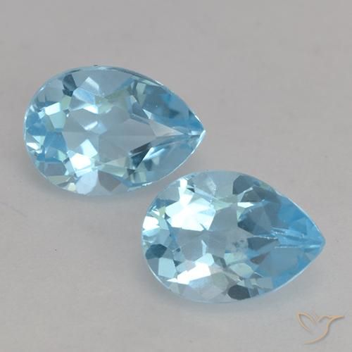 1.93ctw Natural Sky Blue Topaz, Pear Shape, VS