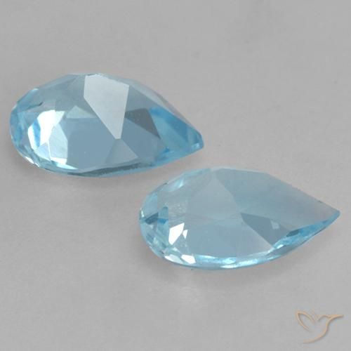 Topaz Gemstones in 7 x 5 mm (calibrated) Size for Sale, Topaz Stones in Swiss Blue Color