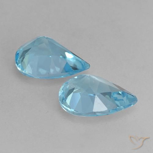 Topaz Gemstones in 7 x 5 mm (calibrated) Size for Sale, Topaz Stones in Sky Blue Color