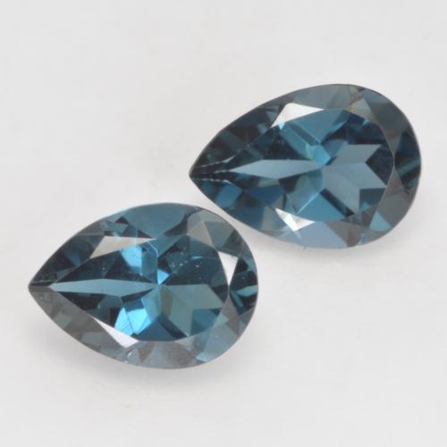 London Blue Topaz Gem - 0.8ct Pear Facet (ID: 535583)
