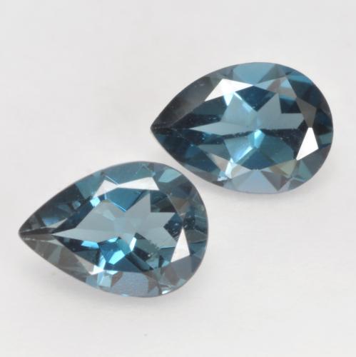 Лондон-Блю Топаз Камень - 0.7ct Фасетная Груша (ID: 535584)