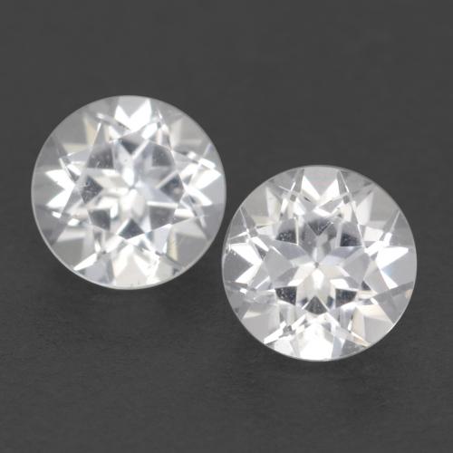 Белый Топаз Камень - 0.3ct Круглая Фасетная Огранка (ID: 539825)