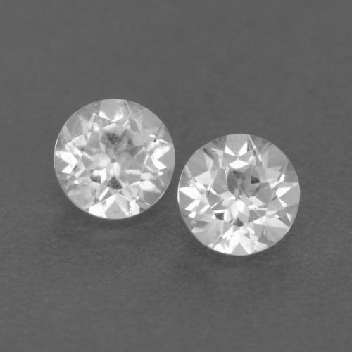 Белый Топаз Камень - 0.3ct Круглая Фасетная Огранка (ID: 540006)