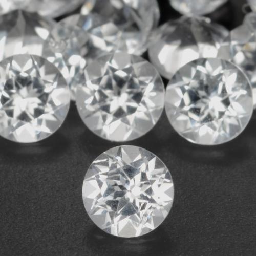 0.32 ct White Topaz Gemstone, Topaz Gem in Round Facet Shape for Sale.