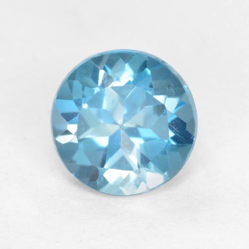 Yale Blue Топаз Камень - 0.6ct Круглая Фасетная Огранка (ID: 554907)