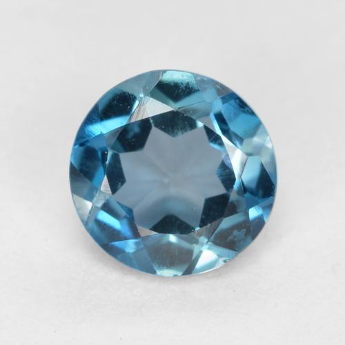 Blue Topaz 0.7ct Round from Brazil Gemstone