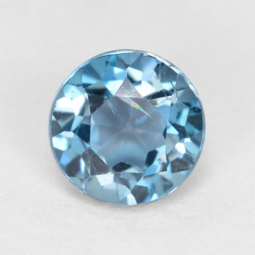 Azul Topacio Gema - 0.7ct Faceta Redonda (ID: 555585)