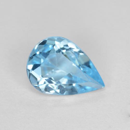 Deep Maya Blue Топаз Камень - 0.7ct Фасетная Груша (ID: 556582)