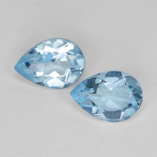 Небесно Голубой Топаз Камень - 0.7ct Фасетная Груша (ID: 556586)