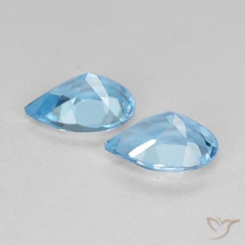 Topaz Gemstones in 7 x 5 mm (calibrated) Size for Sale, Topaz Stones in Swiss Blue Color