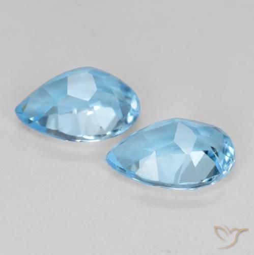 Topaz Gemstones in 7 x 5 mm (calibrated) Size for Sale, Topaz Stones in Swiss Blue Color