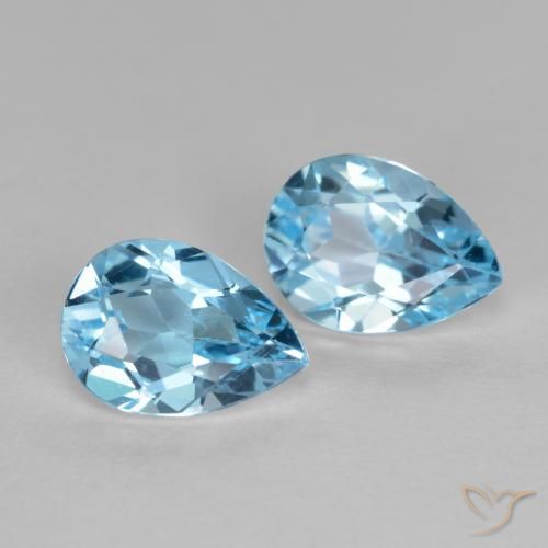 1.63ctw Natural Sky Blue Topaz, Pear Shape, VS