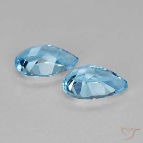 Topaz Gemstones in 7 x 5 mm (calibrated) Size for Sale, Topaz Stones in Sky Blue Color