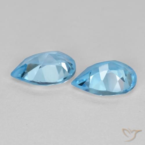 Topaz Gemstones in 7 x 5 mm (calibrated) Size for Sale, Topaz Stones in Swiss Blue Color