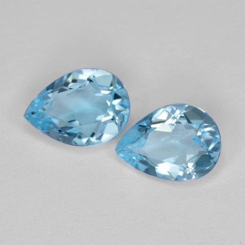 Azul Suizo Topacio Gema - 0.8ct Corte en forma de pera (ID: 557187)