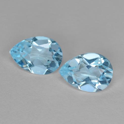 Swiss Blue Topas Edelstein - 0.7ct Birnen Schliff (ID: 557191)