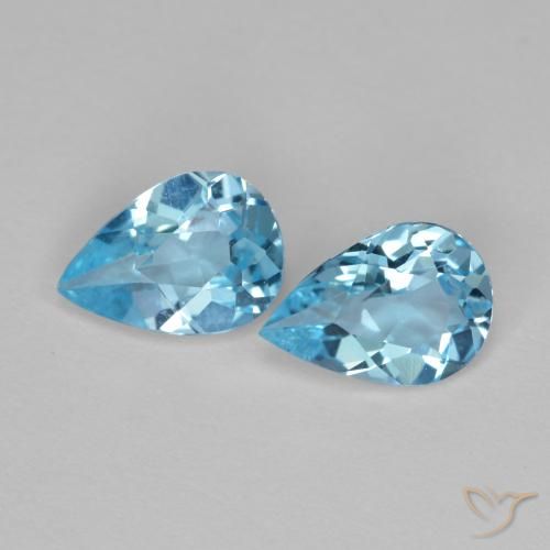 1.35ctw Natural Sky Blue Topaz, Pear Shape, VVS-VS