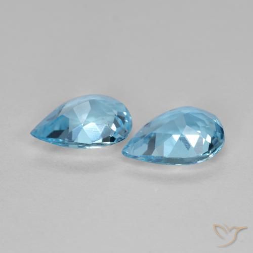 Topaz Gemstones in 7 x 5 mm (calibrated) Size for Sale, Topaz Stones in Sky Blue Color