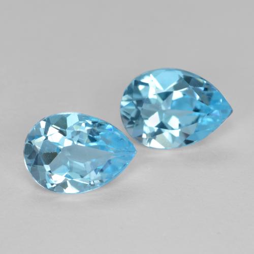 Swiss Blue Topaz Gem - 0.8ct Pear Facet (ID: 557194)