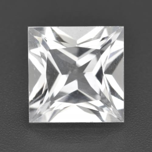 White Topaz Gem - 4.8ct Princess-Cut (ID: 557814)