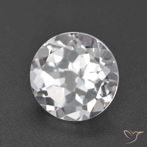 4.47 ct White Topaz Stone, Natural Topaz in Round Facet Shape for Sale