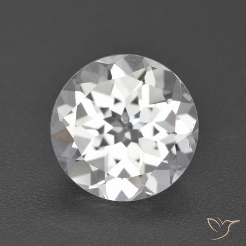 3.92ct Natural White Topaz, Round, VVS
