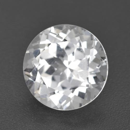 4.23 ct White Topaz Stone, Natural Topaz in Round Facet Shape for Sale