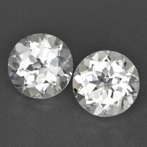 Clear White Topaz Gem - 4ct Round Facet (ID: 558084)
