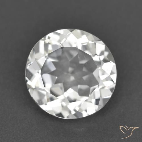 3.62ct Natural Clear White Topaz, Round, VVS