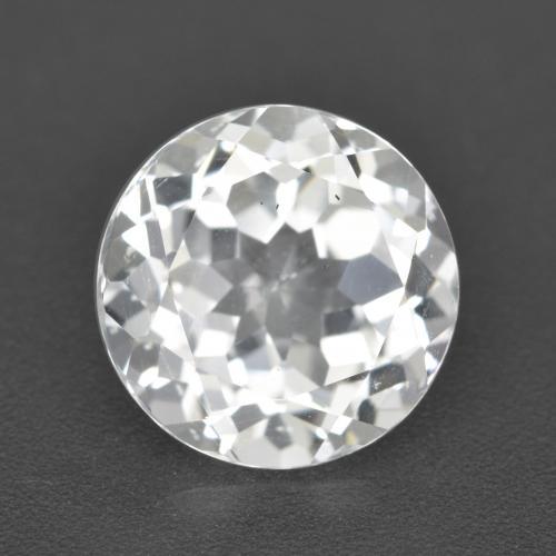 4.53 ct White Topaz Stone, Natural Topaz in Round Facet Shape for Sale