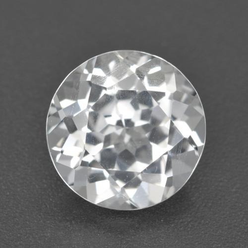 Clear White Topaz Gem - 4ct Round Facet (ID: 558094)