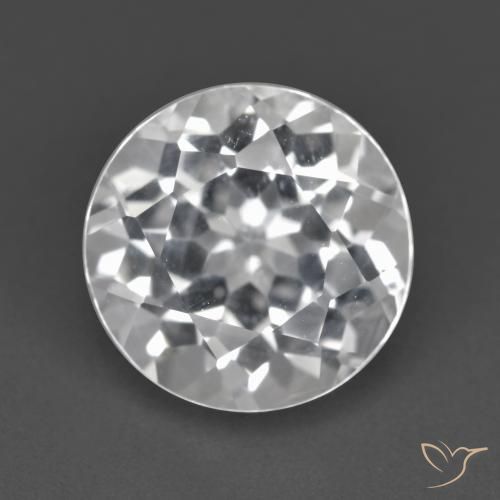 4.06ct Natural Clear White Topaz, Round, VVS