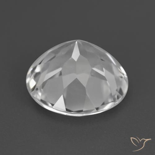 Topaz Gemstone in 9.5 mm (calibrated) Size for Sale, Topaz Stone in Clear White Color