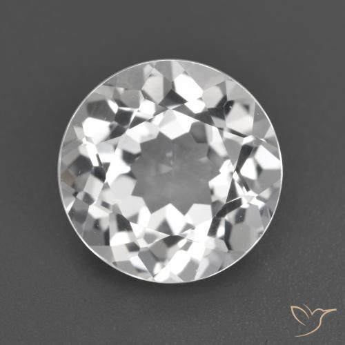 3.80ct Natural Clear White Topaz, Round, VVS