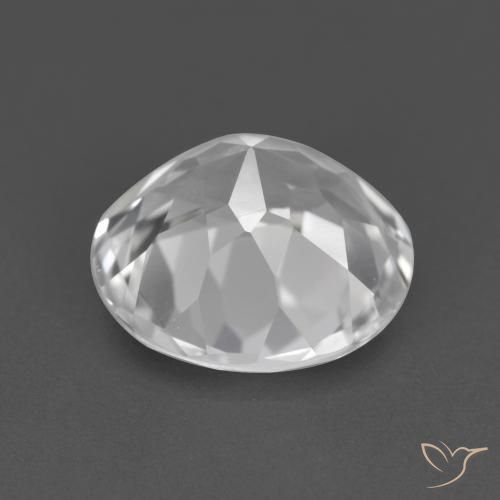 Topaz Gemstone in 9.5 mm (calibrated) Size for Sale, Topaz Stone in Clear White Color