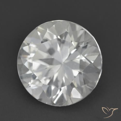 4.28 ct White Topaz Stone, Natural Topaz in Diamond-Cut Shape for Sale